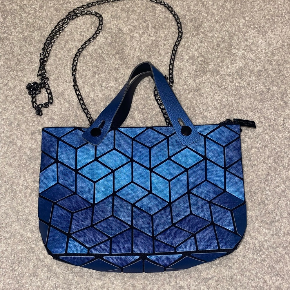 Blue geometric purse Emilio Pepe